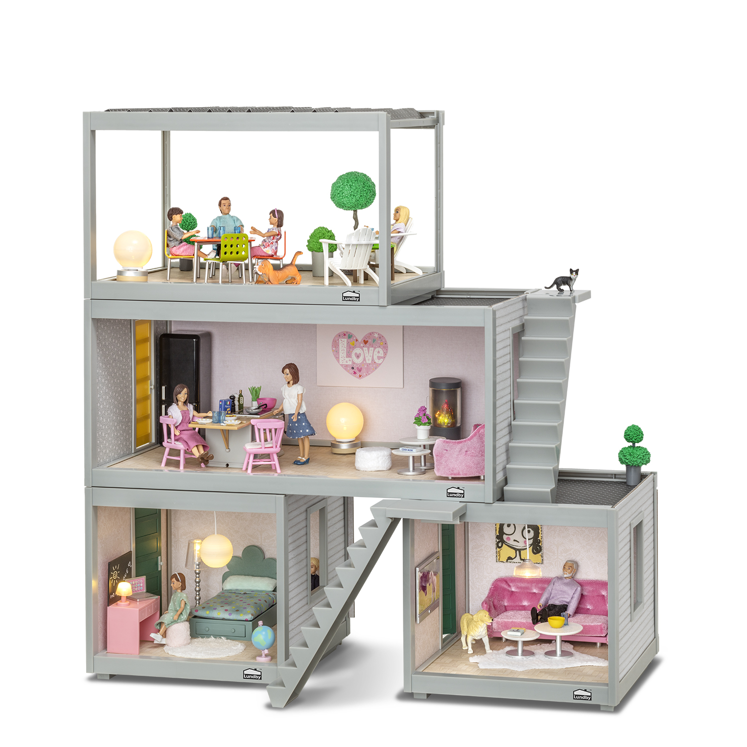 Puppenhaus Treppen 1:18 Lundby 60.1025 Doll's House Stairs for ROOM 