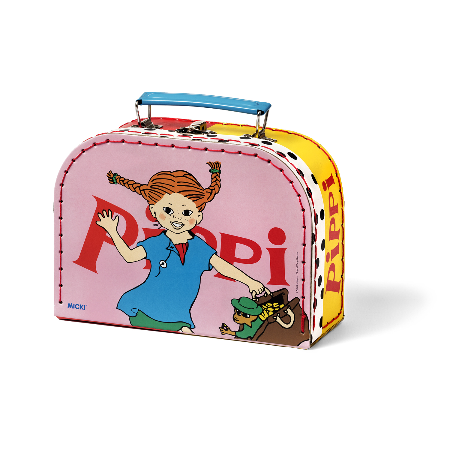 Pippi barnväska resväska 20 cm rosa