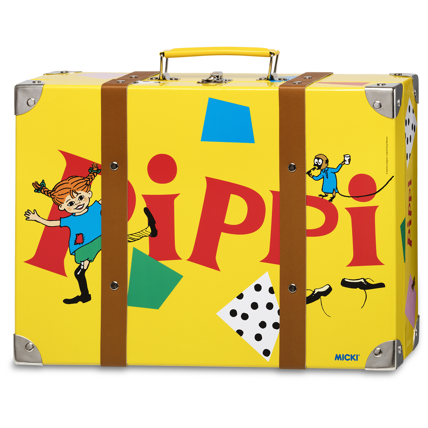 Pippi barnväska resväska 32 cm gul