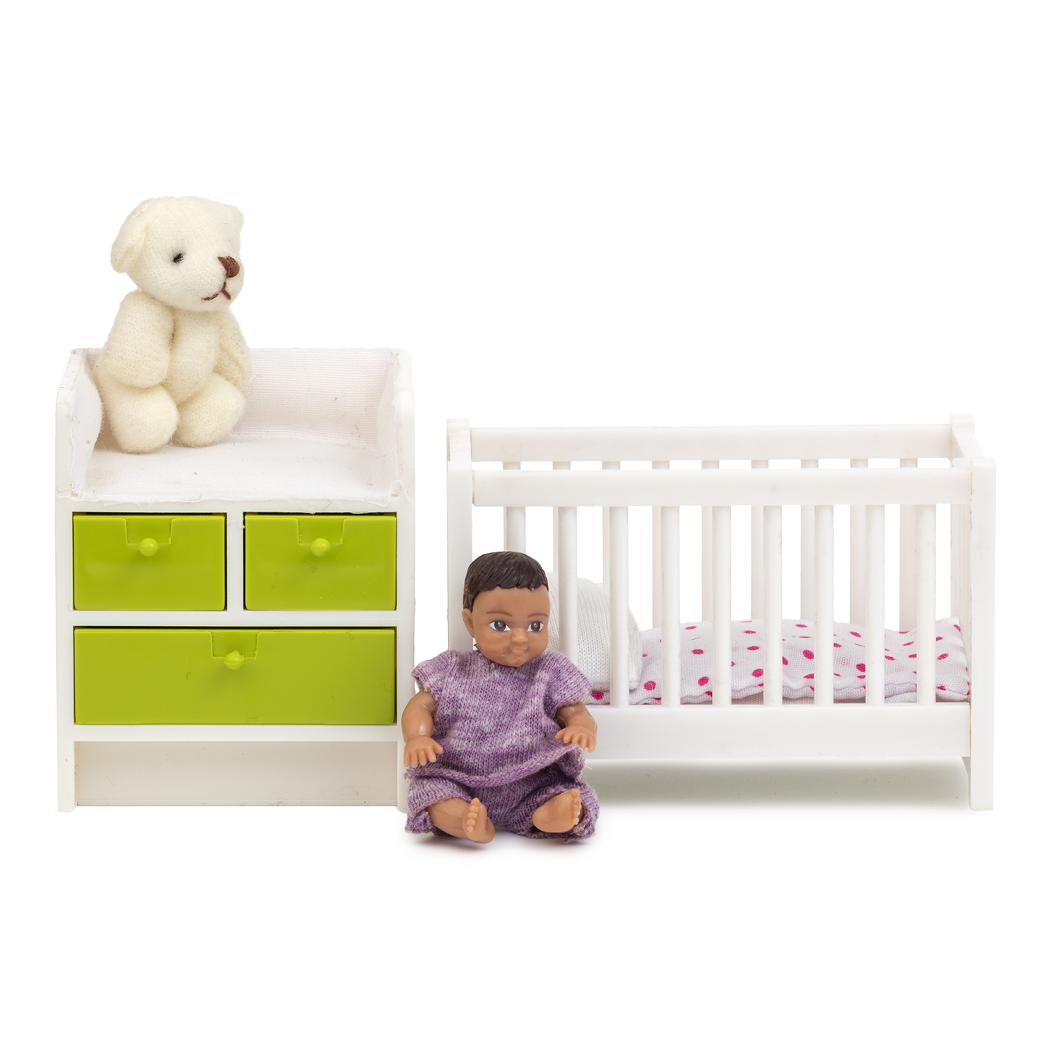 Doll house furniture & doll house accessories lundby dollhouse furniture cot & changing table