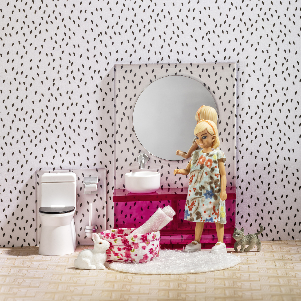 Doll house furniture & doll house accessories lundby dollhouse furniture bathroom set