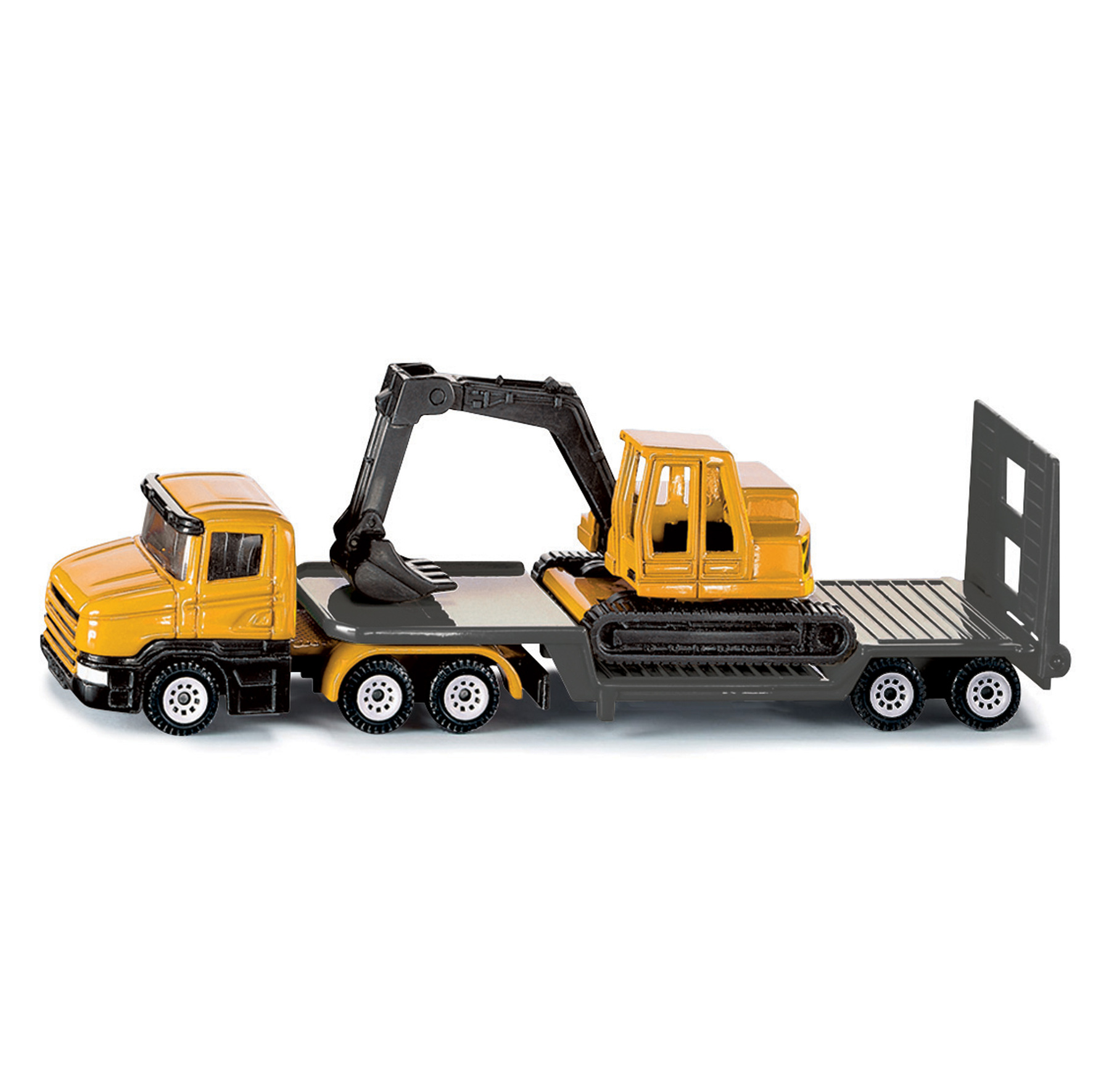 Toy trucks siku low loader with excavator
