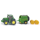 SIKU JD TRACTOR W. ROUND BALER