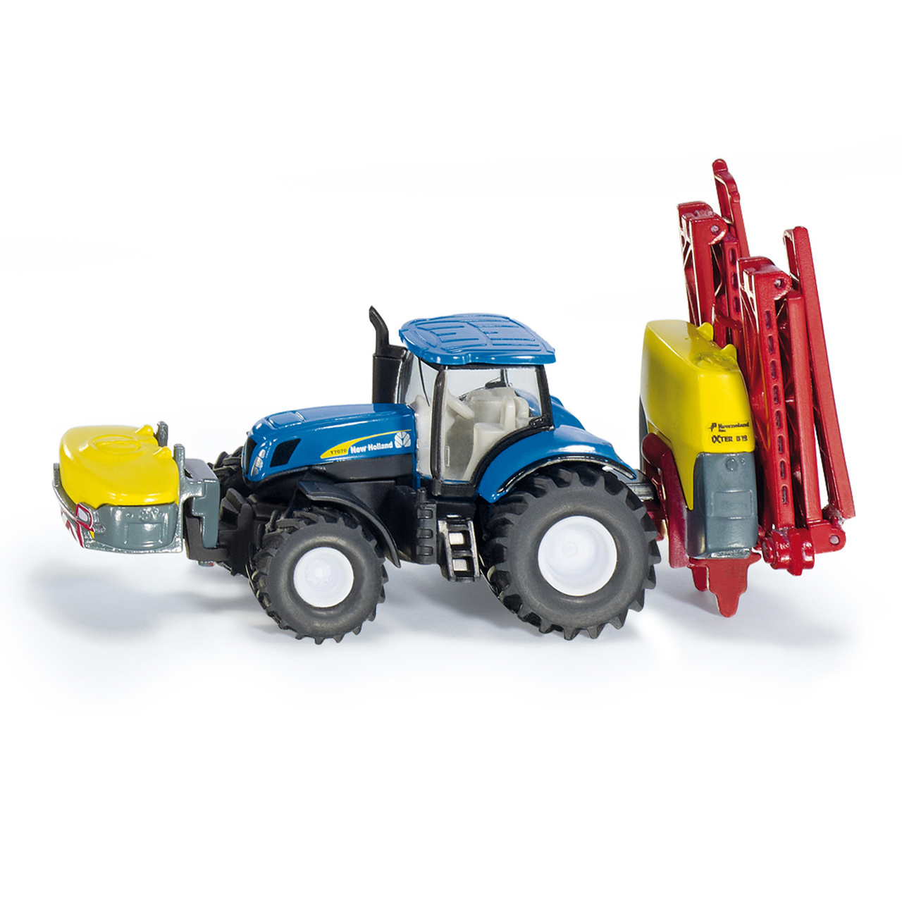 Traktorit ja maatilan ajoneuvot siku traktori new holland ja ruiskutinperävaunu 1:87