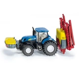 SIKU TRAKTOR NEW HOLLAND MED TILHENGER MED SPRØYTE 1:87