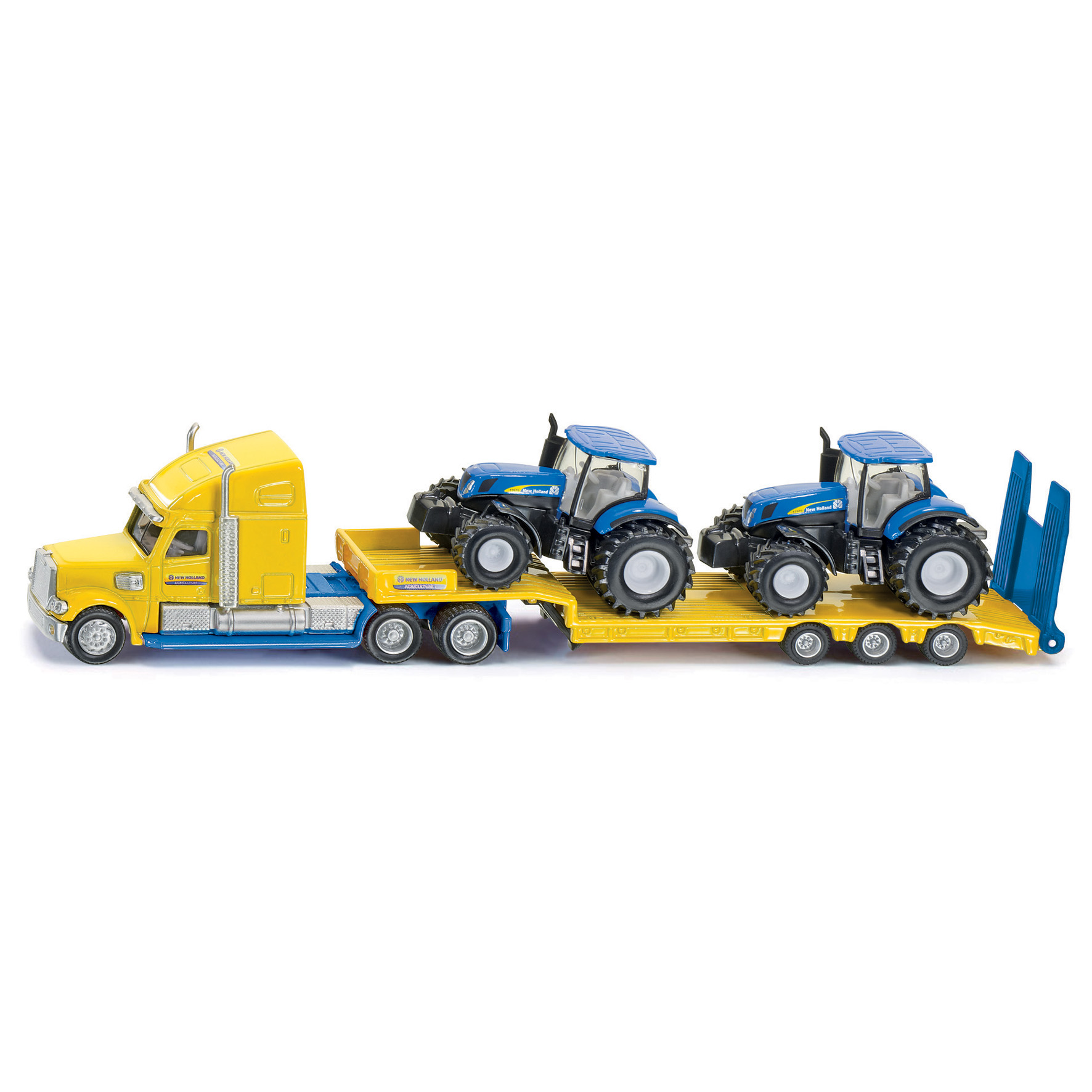 Toy trucks siku truck with new holland tractor 1:87