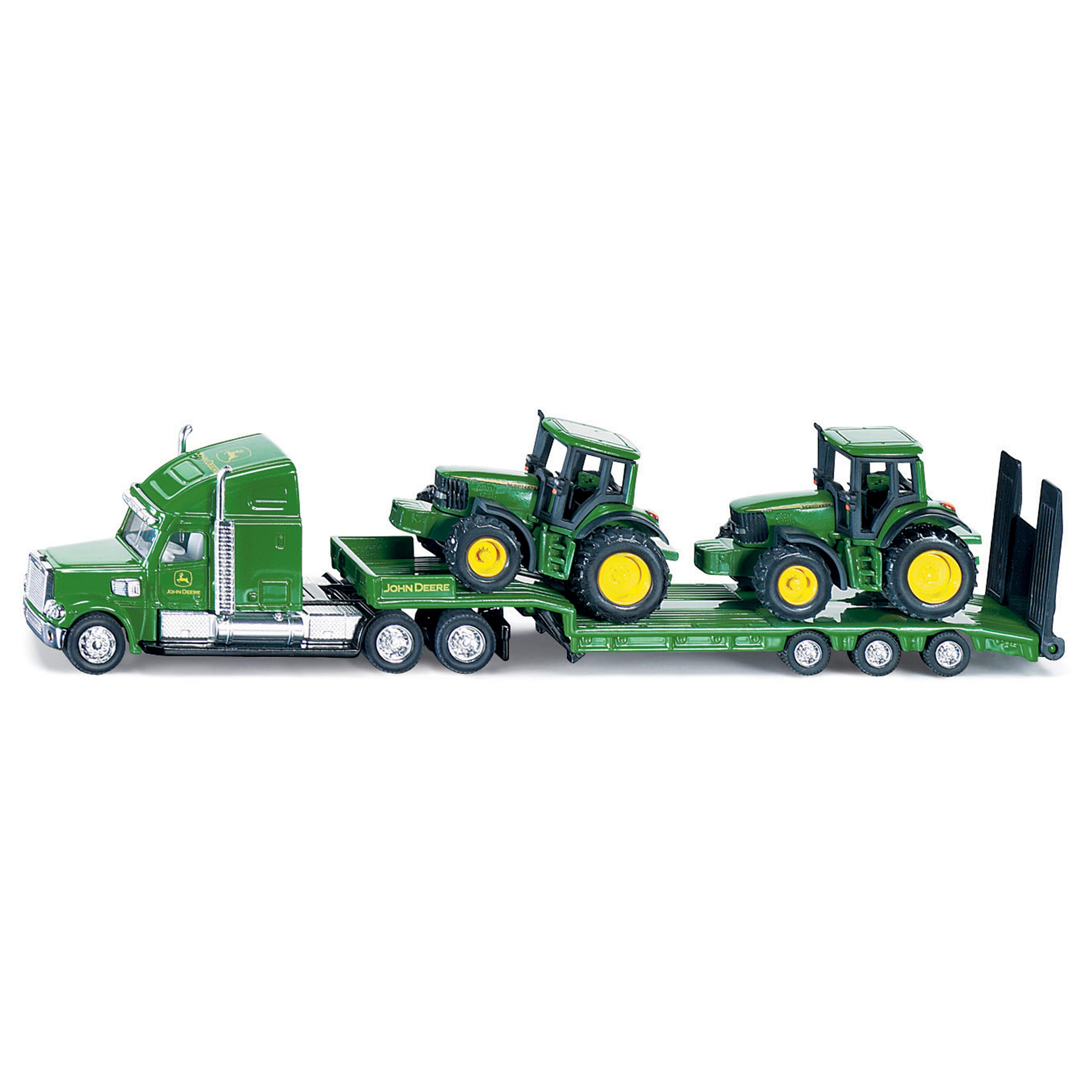 Toy trucks siku truck with john deere tractor 1:87