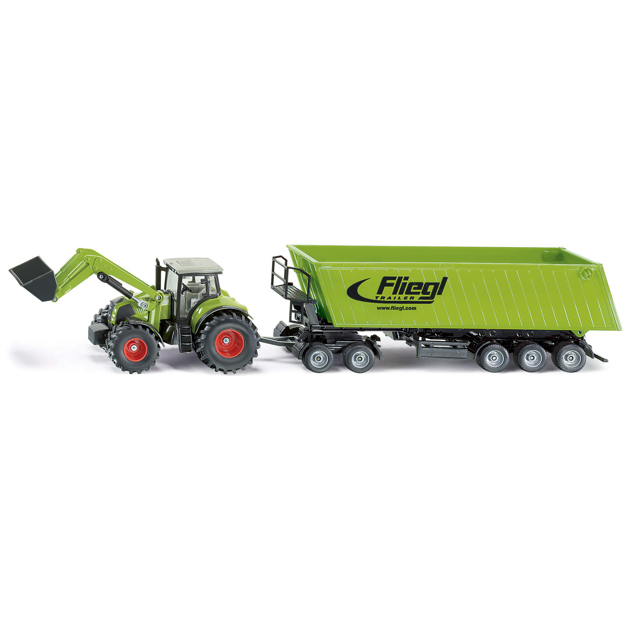 SIKU TRACTOR FRONT WITH DOLLY & TIP 1:50