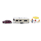 Toy cars siku passenger car with caravan 1:55