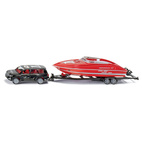 Toy cars siku passenger car with motor boat 1:55