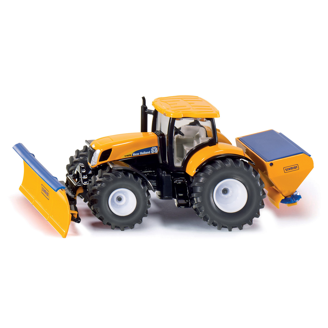 SIKU TRACTOR WITH SNOW PLOUGH AND SALT SPREADER 1:50