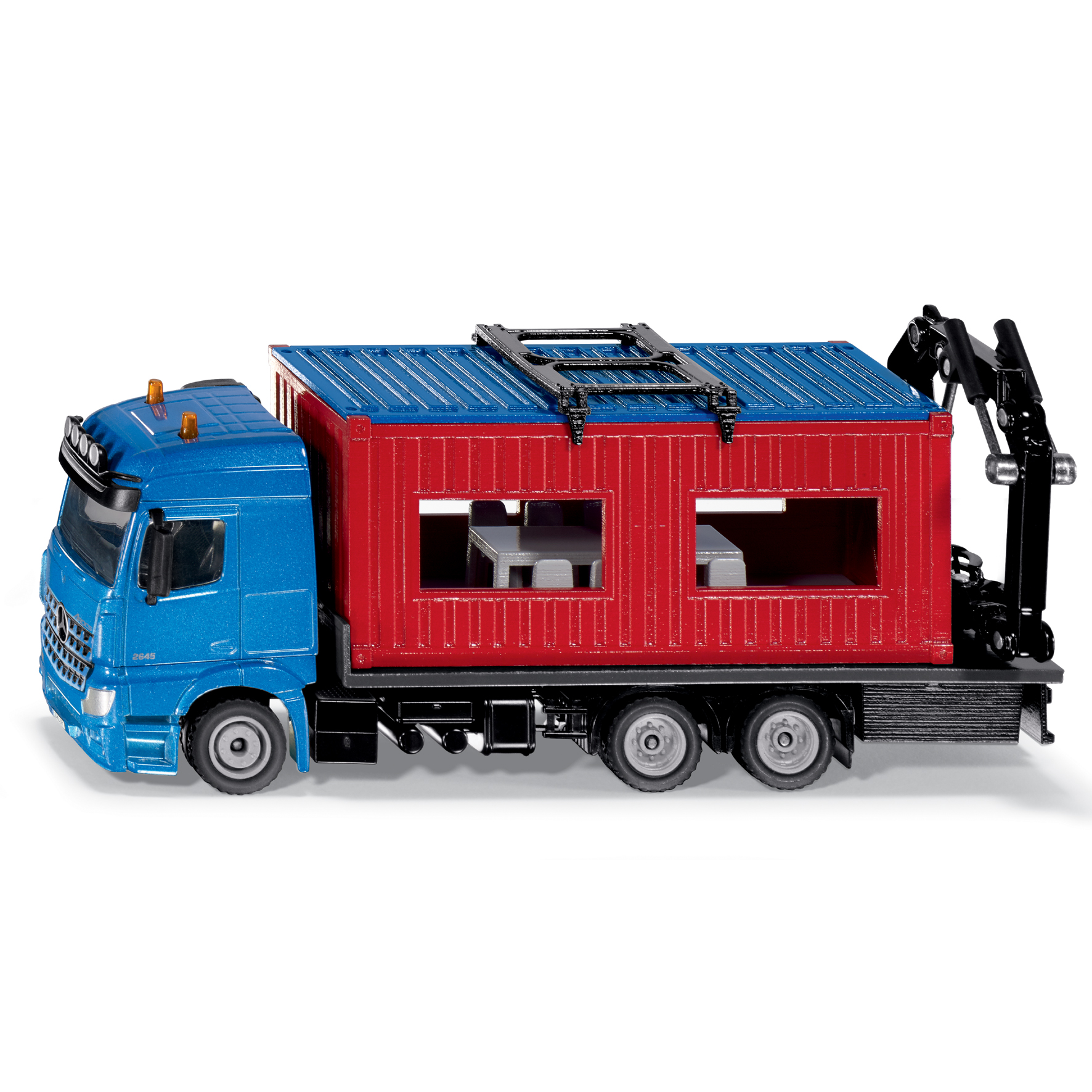 Lastbiler siku lastbil med byggecontainer 1:50