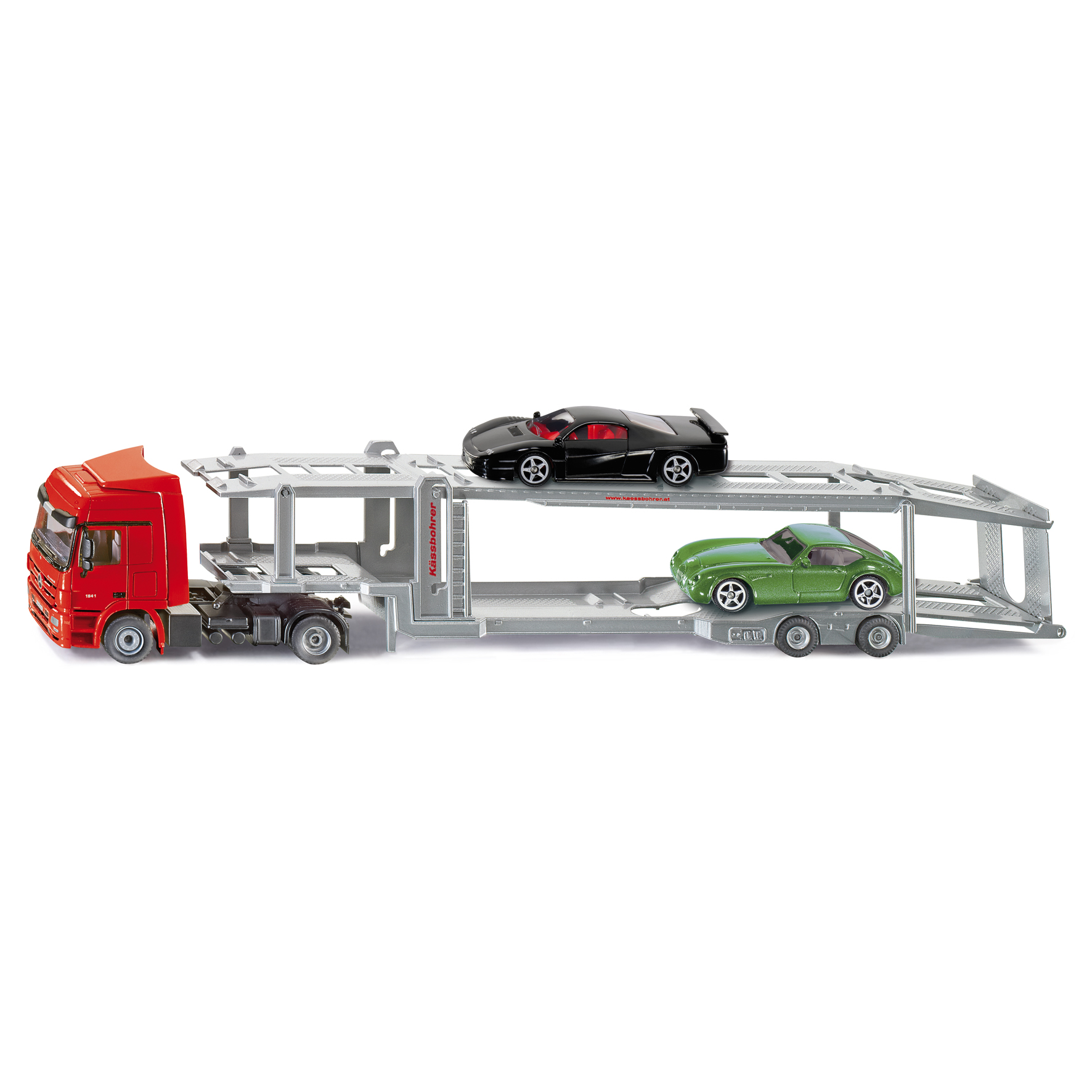 Toy trucks siku car transporter with 2 cars 1:50