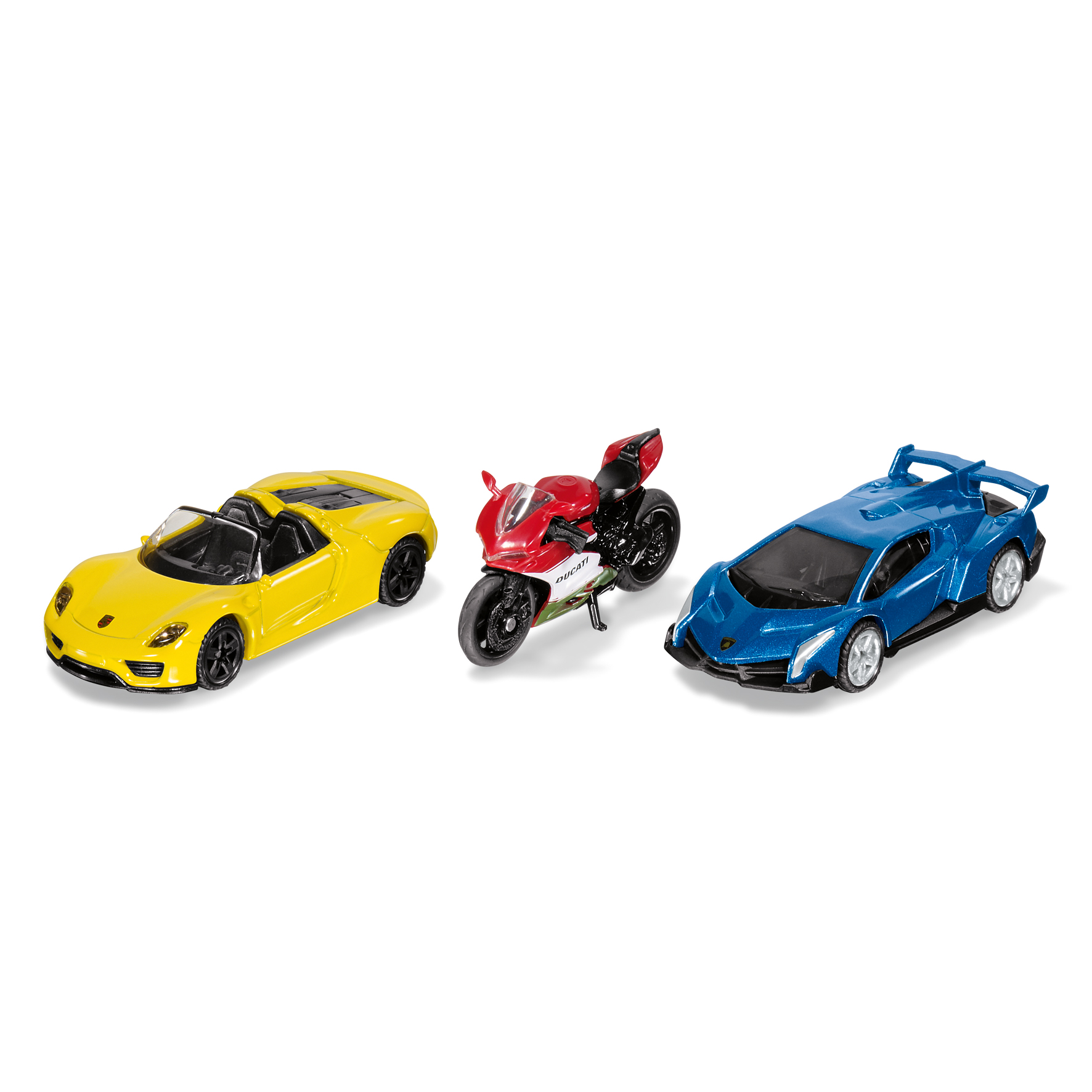 Toy cars siku sportscars and motorbike set