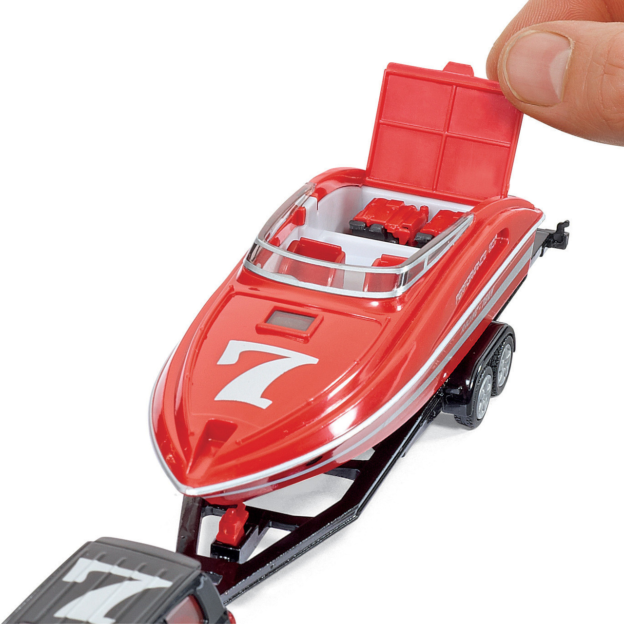 Toy cars siku passenger car with motor boat 1:55