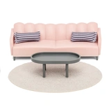 LUNDBY PUPPENHAUSMÖBEL WOHNZIMMERSET BASIC