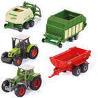 Traktorit ja maatilan ajoneuvot siku lahjapakkaus 7 (5kpl)