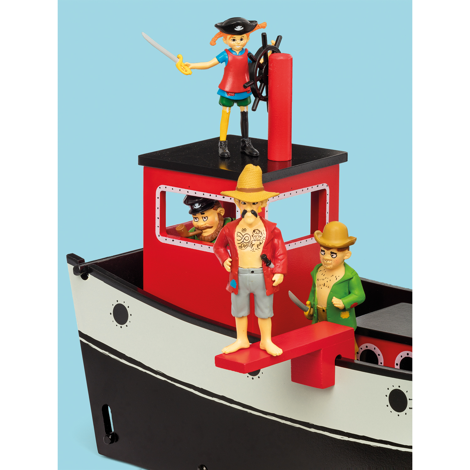 Holzspielzeug pippi spieleset hoppetosse piratenschiff