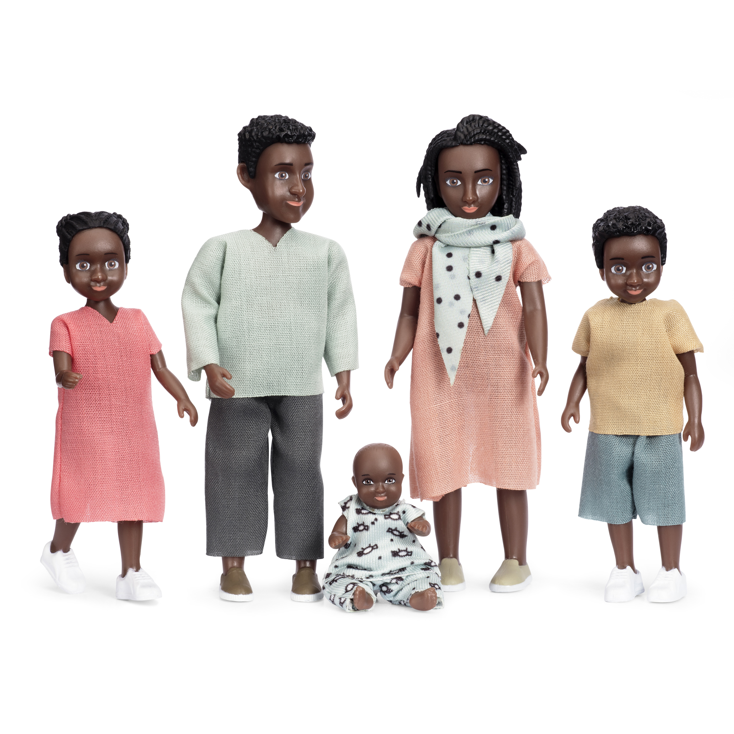 Dark-skinned dolls lundby	doll house dolls set billie