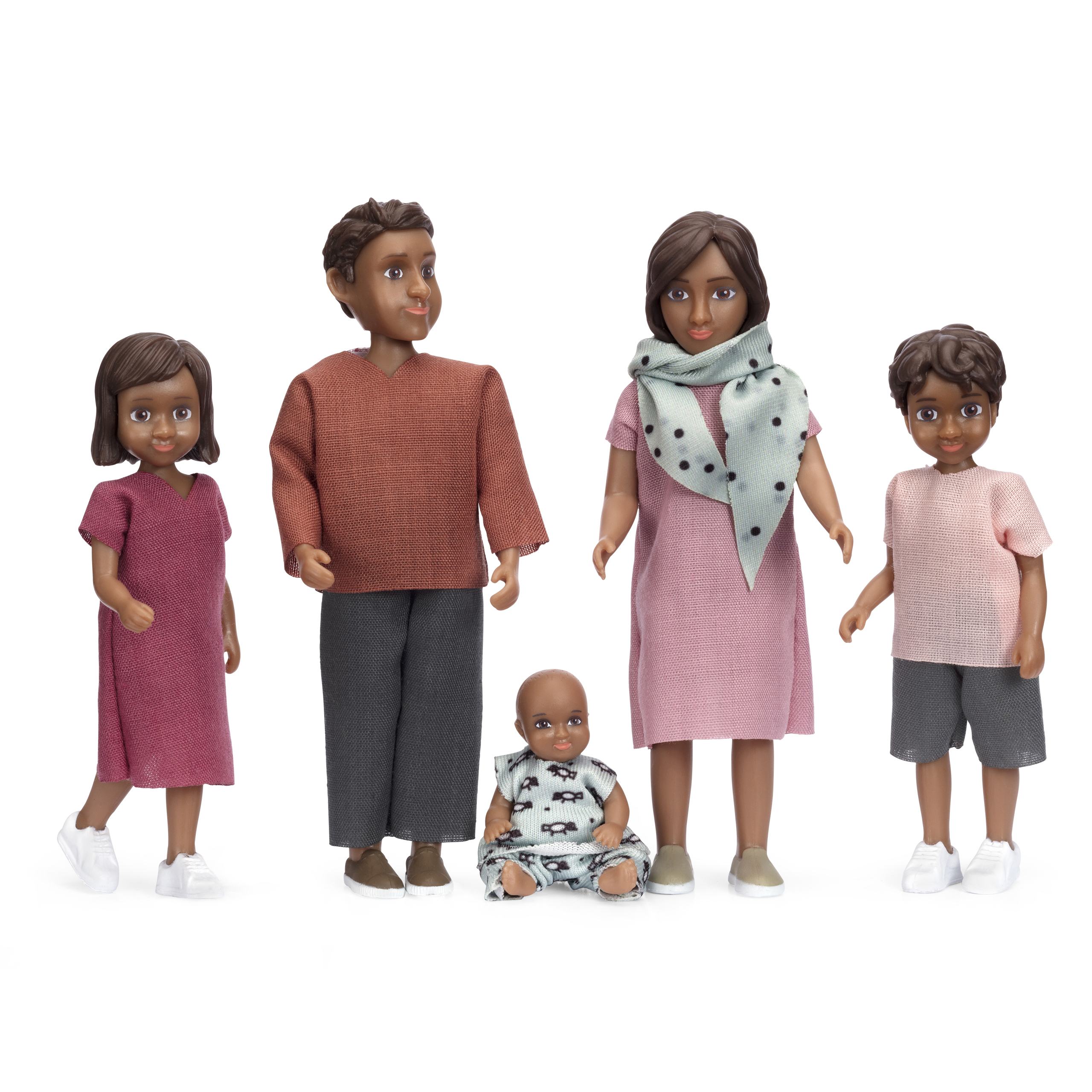 Dark-skinned dolls lundby	doll house dolls set nikki