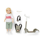 Dollhouse dolls & animals	 lundby	doll house dolls with scooter