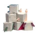 Baby toys micki soft blocks cat, owl & bear