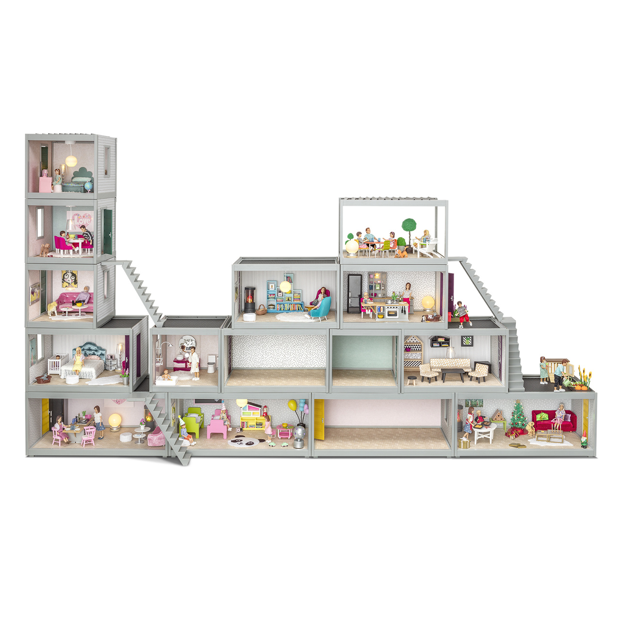 Puppenhäuser lundby puppenhaustreppe