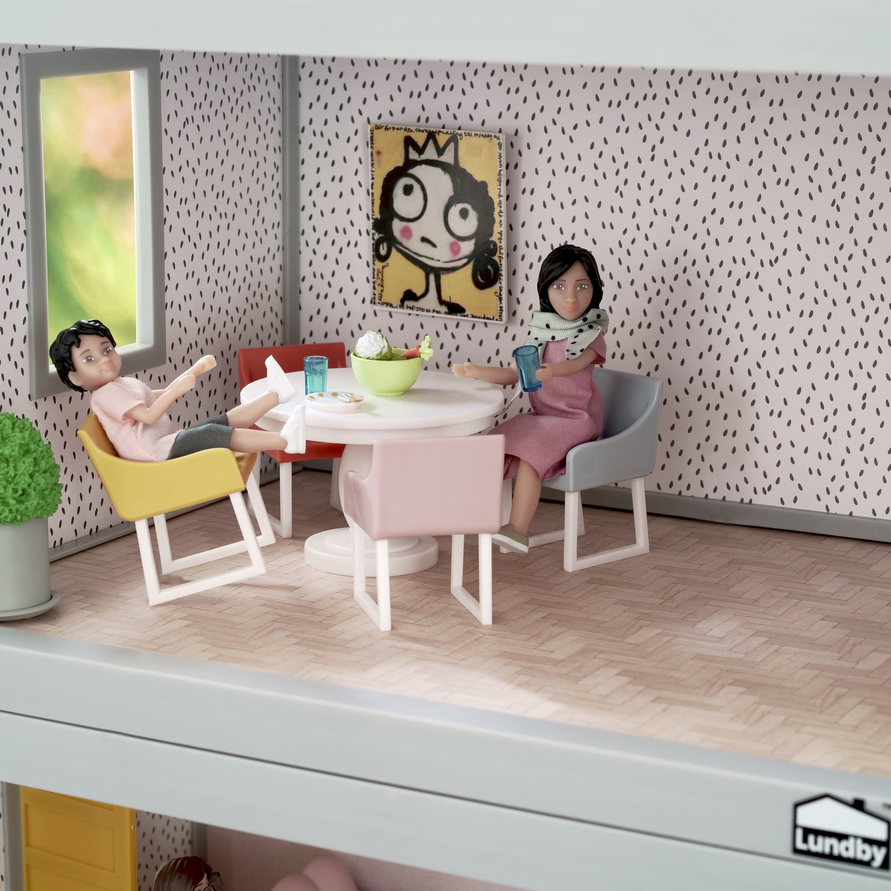 Doll house furniture & doll house accessories lundby dollhouse furniture dining table basic