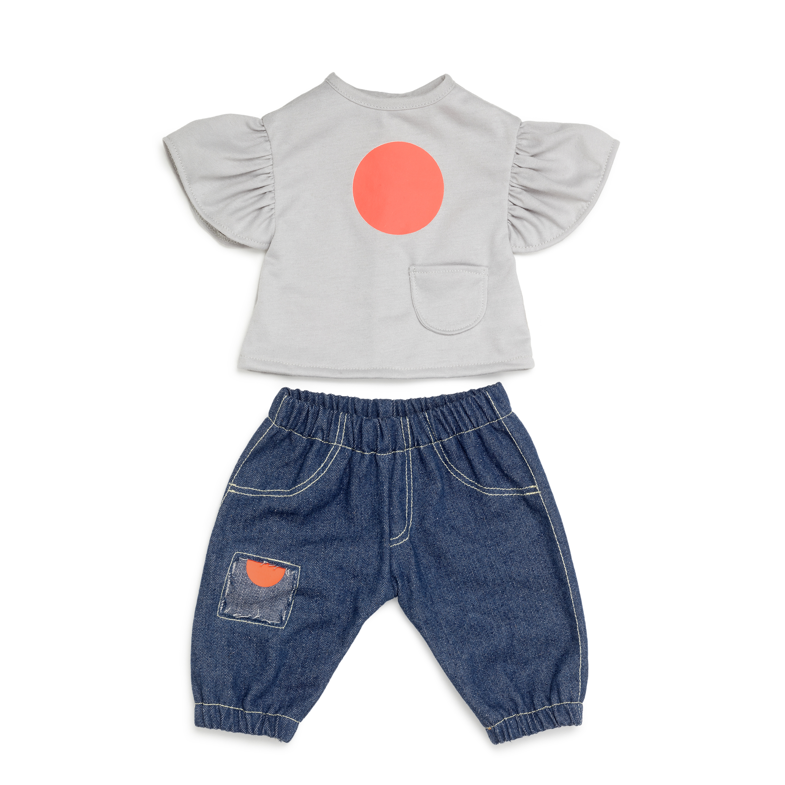 Doll clothes lundby	doll clothes jeans & t-shirt 45 cm