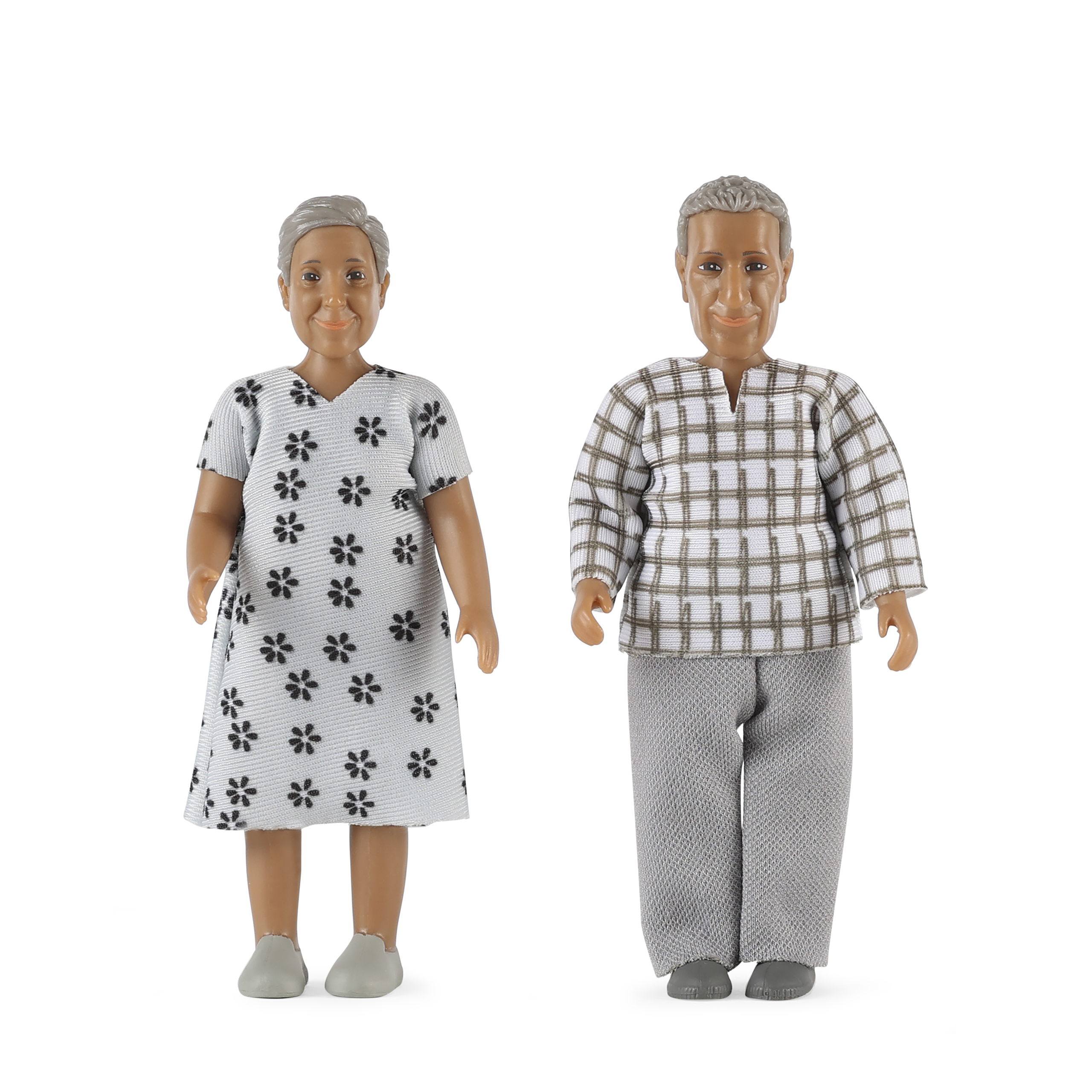 Mörkhyade dockor lundby	dollshouse dolls elderly couple nikki