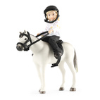 Dollhouse dolls & animals	 lundby	dollshouse doll with horse