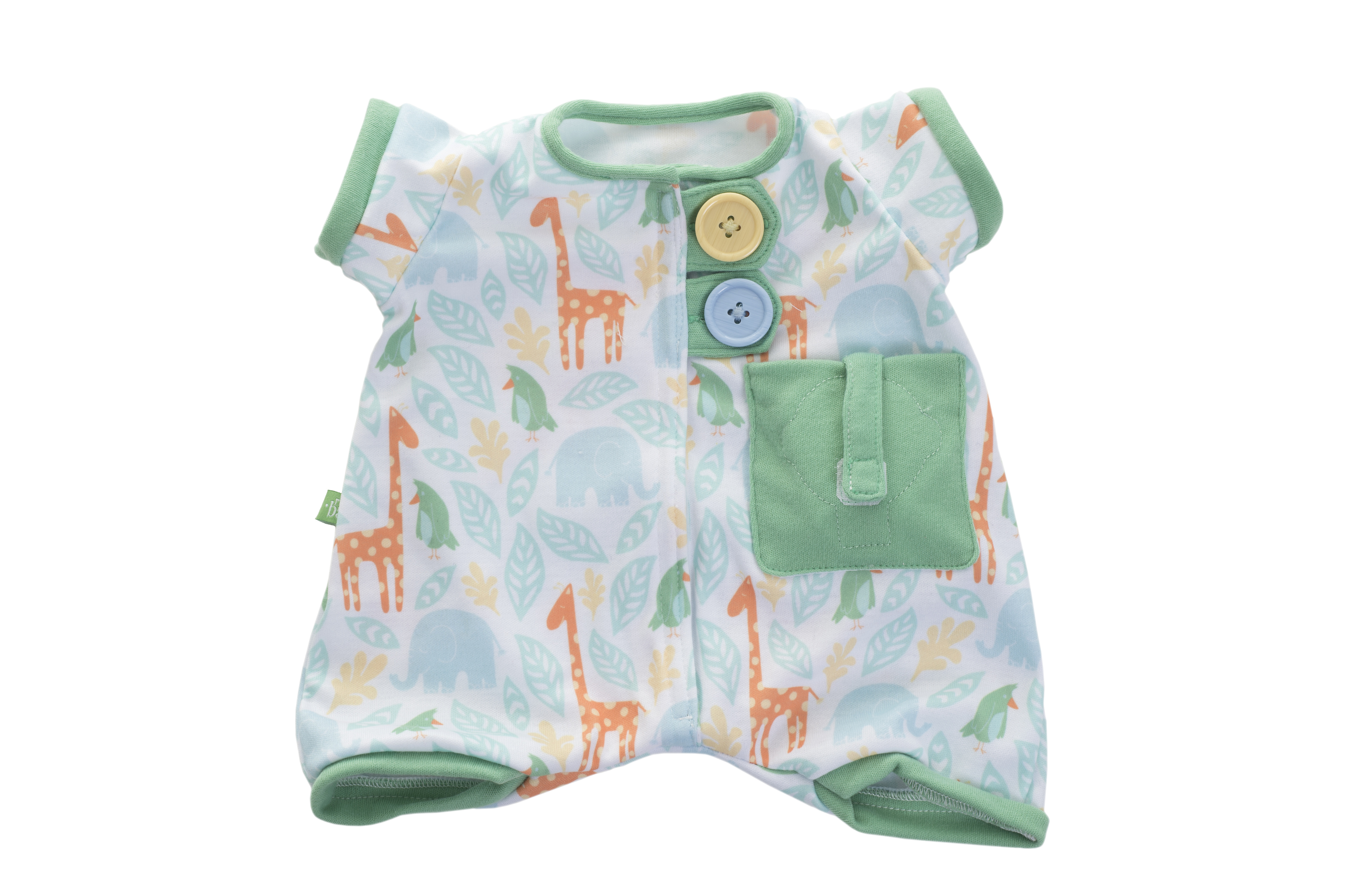 Dukkevogne & tilbehør  rubens barn dukketøj grøn pyjamas baby