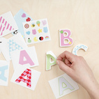 Bokstäver & Siffror micki k - bokstav & stickers med olika mönster