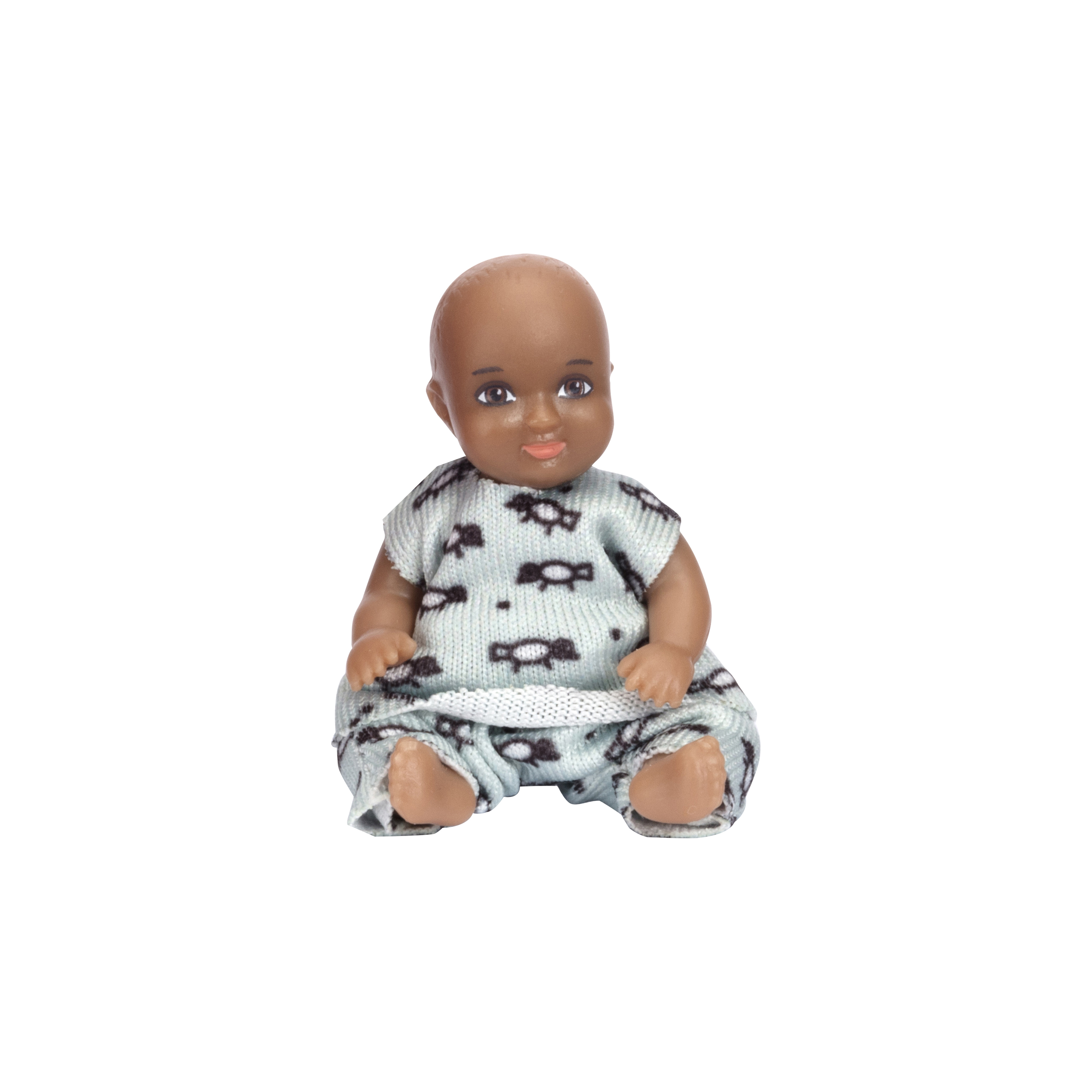 Mörkhyade dockor lundby dollhouse doll nikki baby