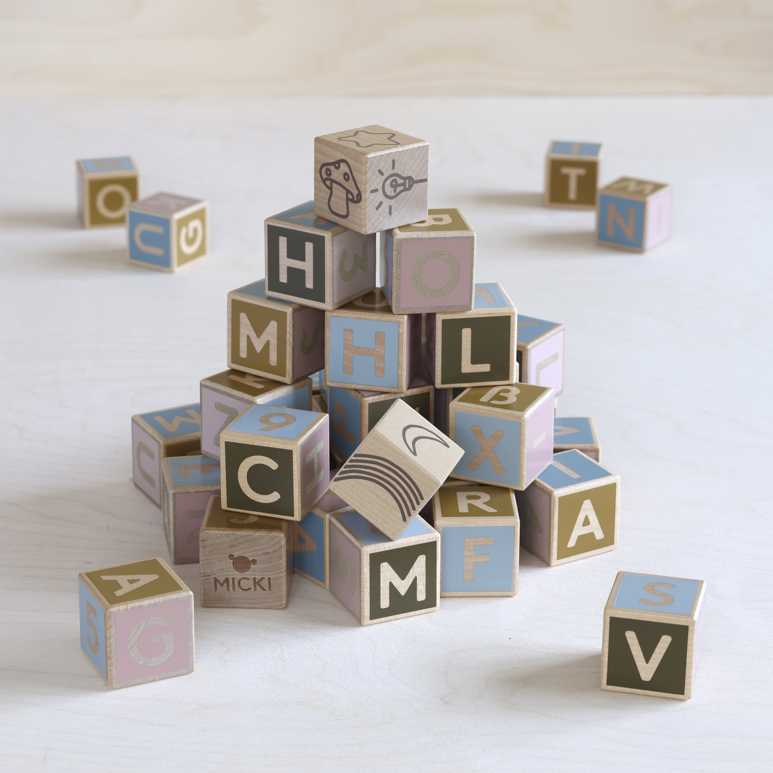 Baby toys micki alphabet blocks 36 pcs