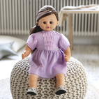 Doll clothes skrållan doll clothes party dress purple 45 cm