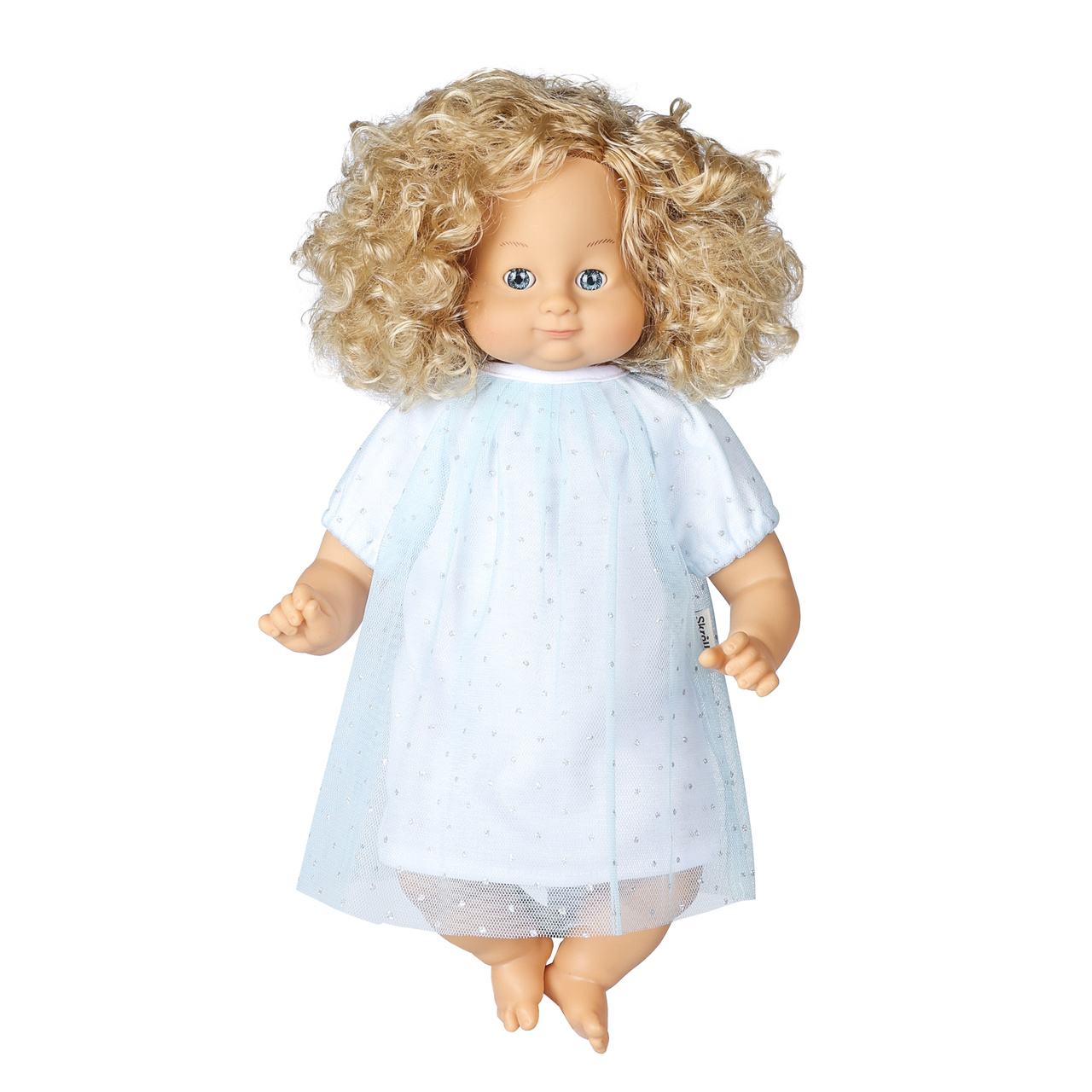 Doll clothes skrållan doll clothes party dress blue 36-40 cm