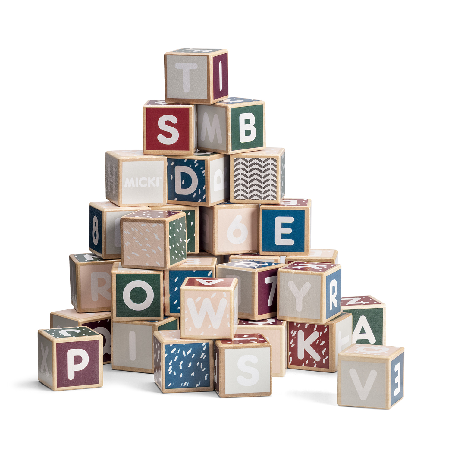 Building blocks micki decorative letter blocks 36 pieces