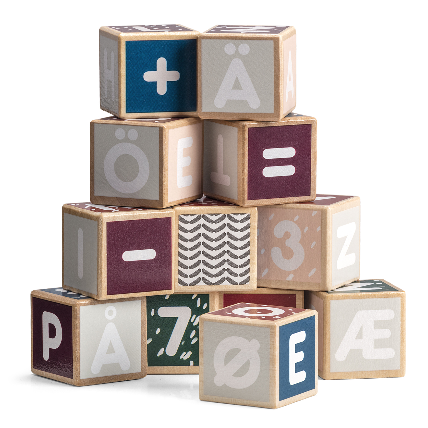 Wooden toys micki decorative letter blocks 36 pieces