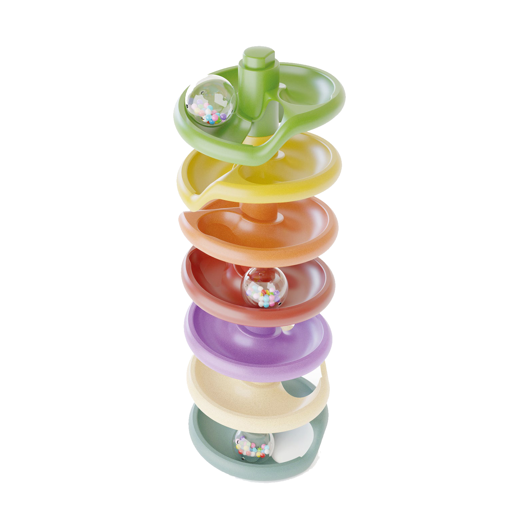 Construction toys quercetti spiral tower playbio