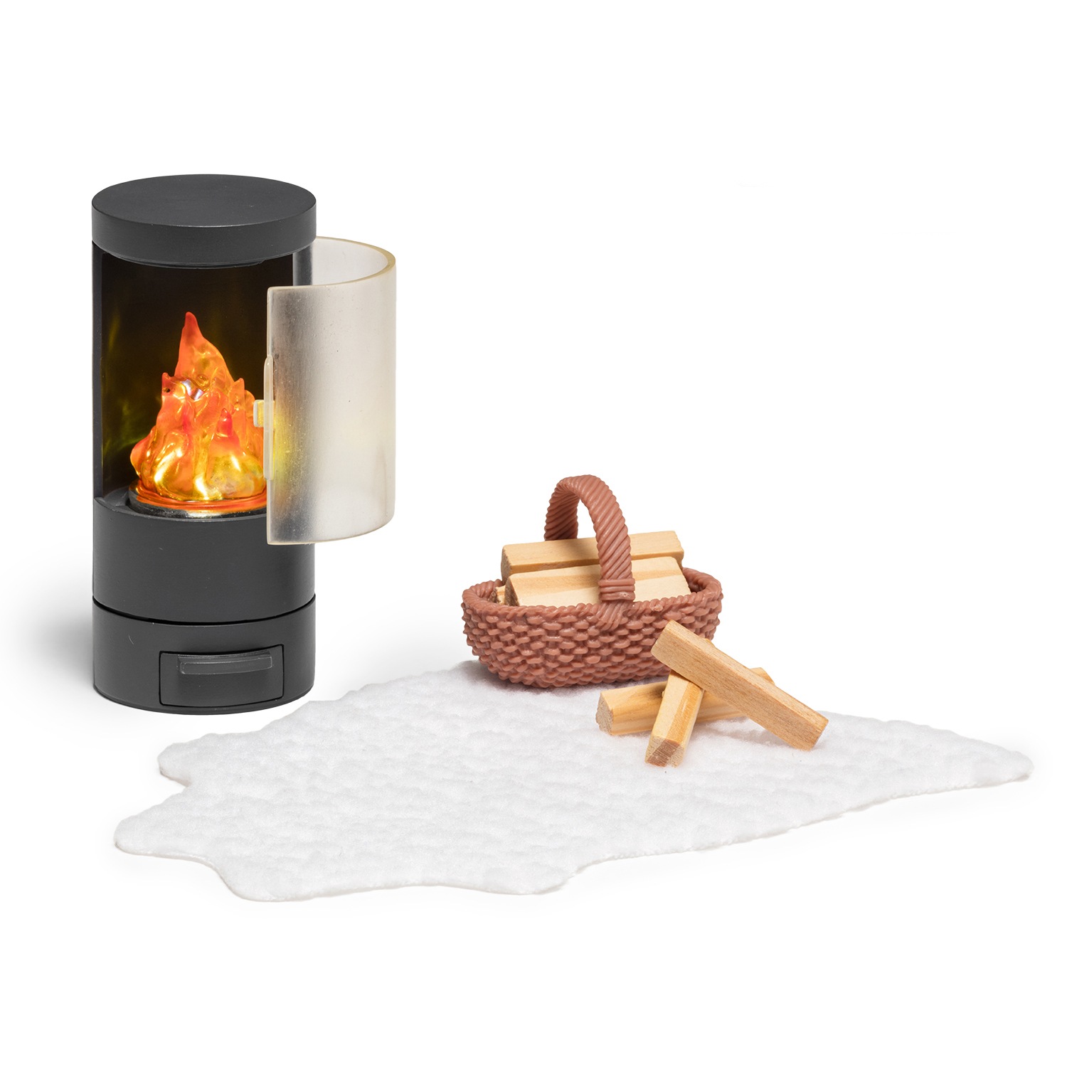 Doll house furniture & doll house accessories lundby doll house furniture log burner set with lighting