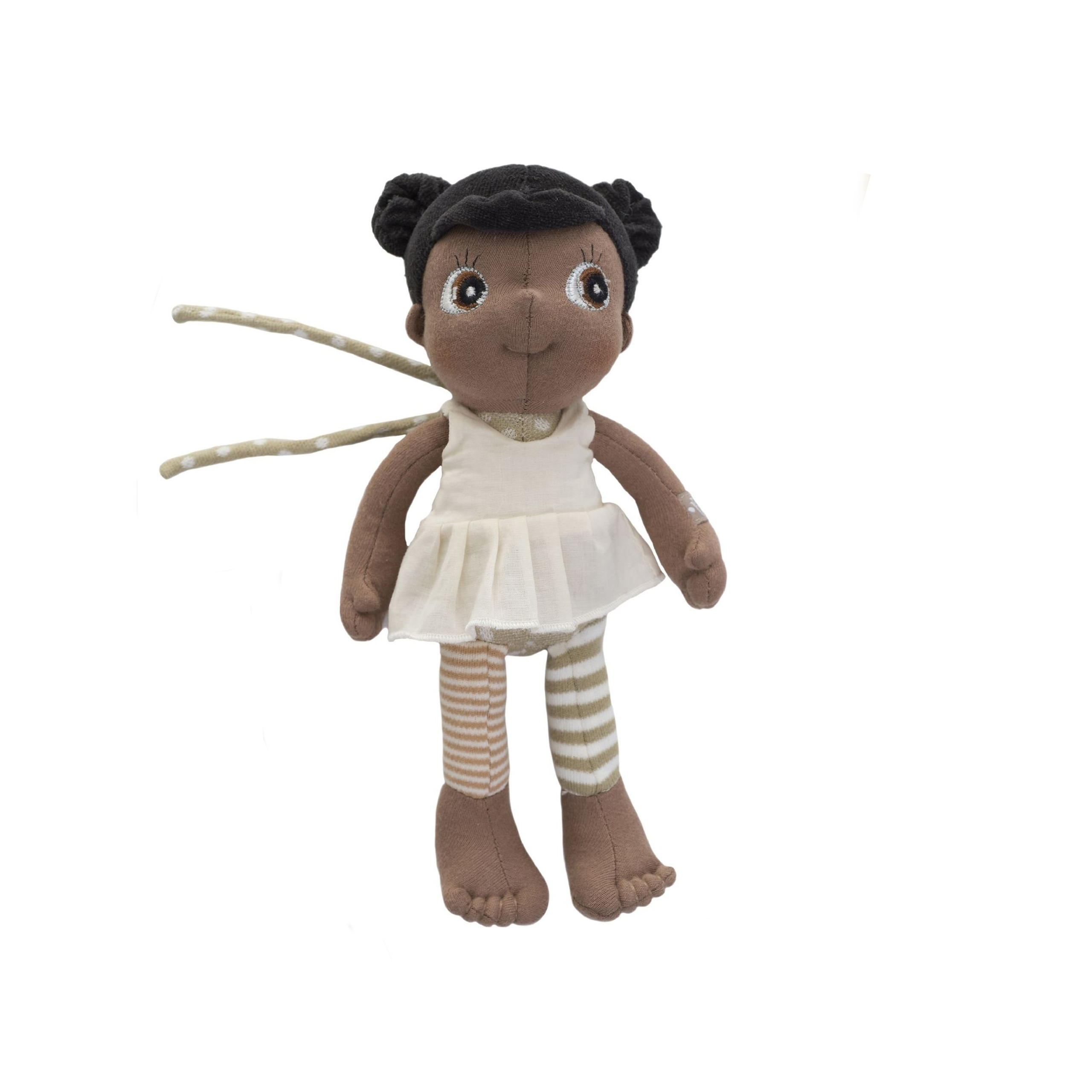 Dark-skinned dolls rubens barn soft doll flora mini ecobuds