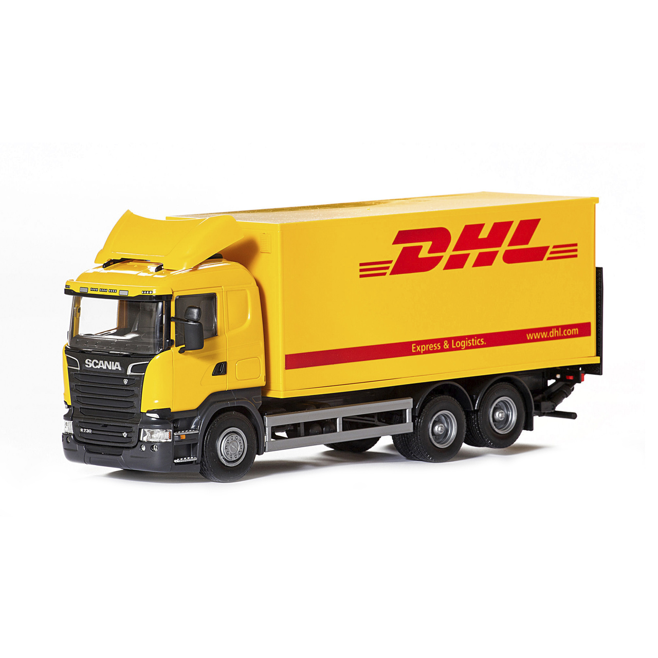 Lastbiler emek legetøjsbil transportbil dhl 1:25