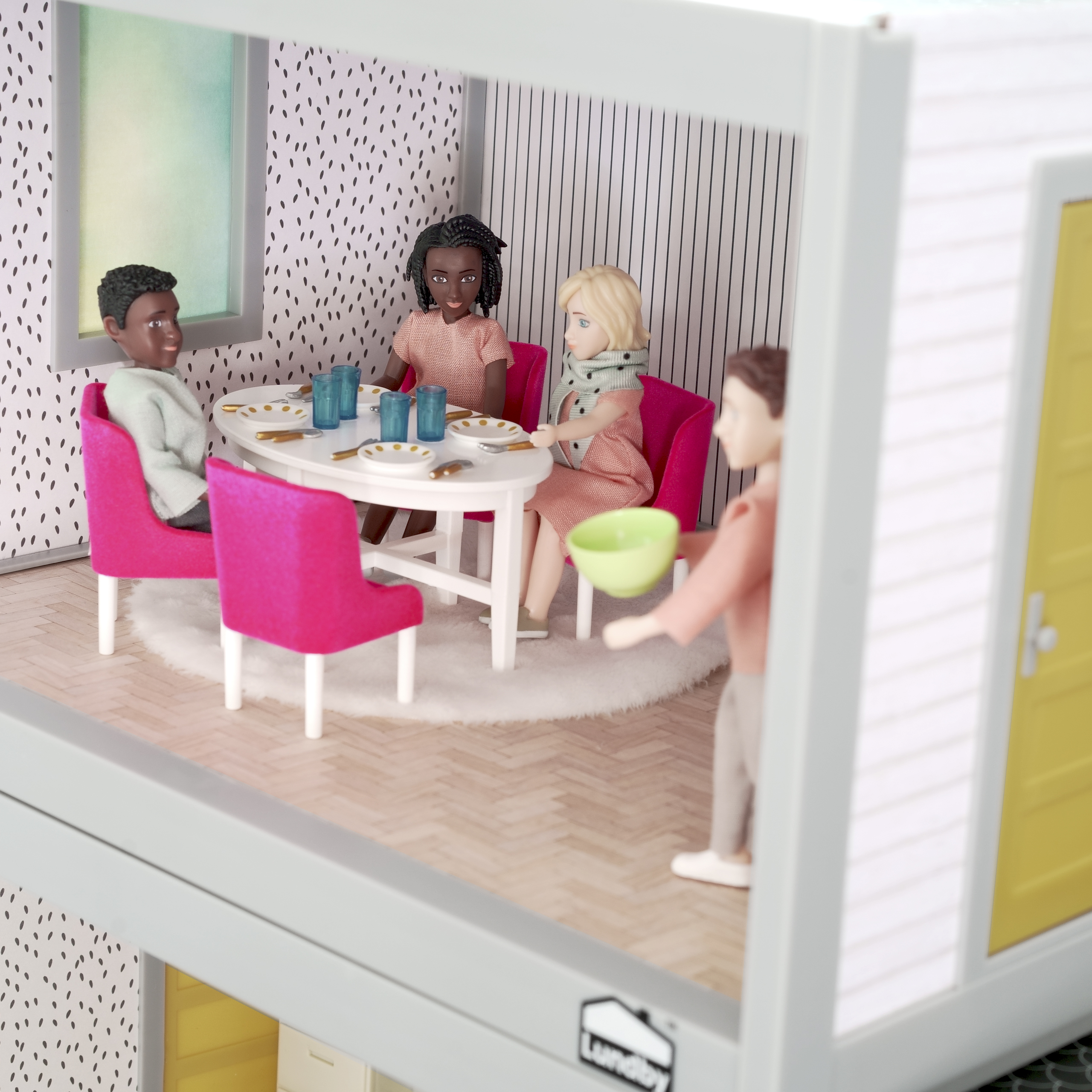 Dukkehusmøbler & tilbehør lundby dukkehusmøbler spisebordssæt kirsebærrød