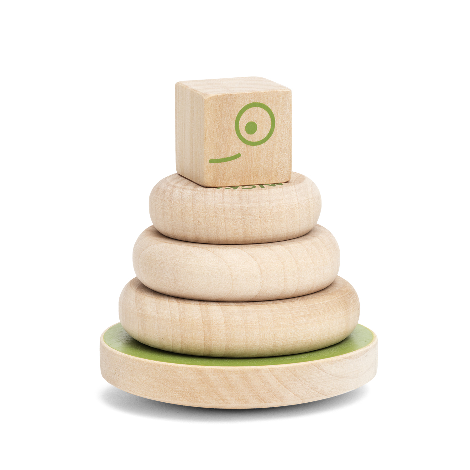 Micki micki stacking toy natural wood