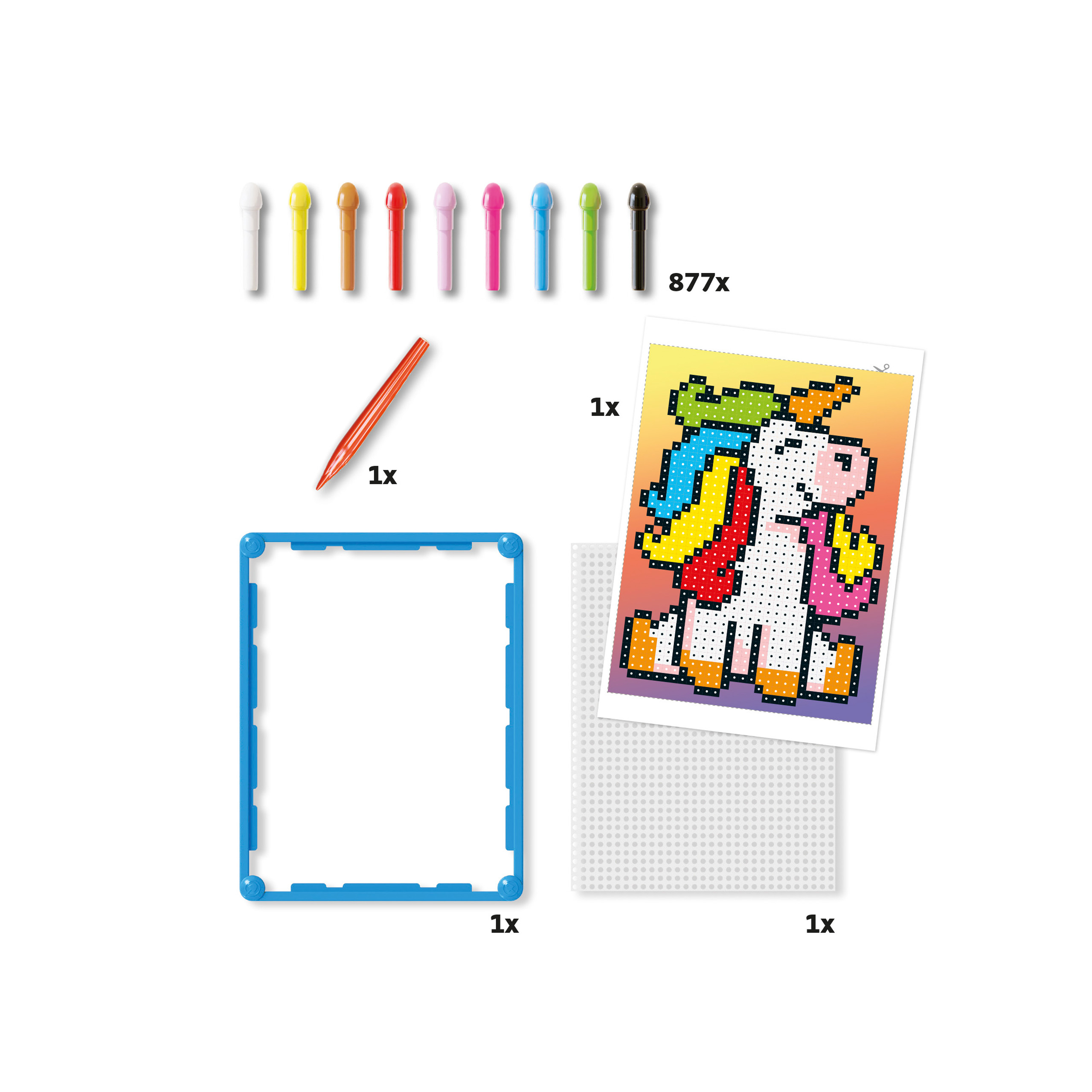 Kreativ lek quercetti  pixelart basic unicorn