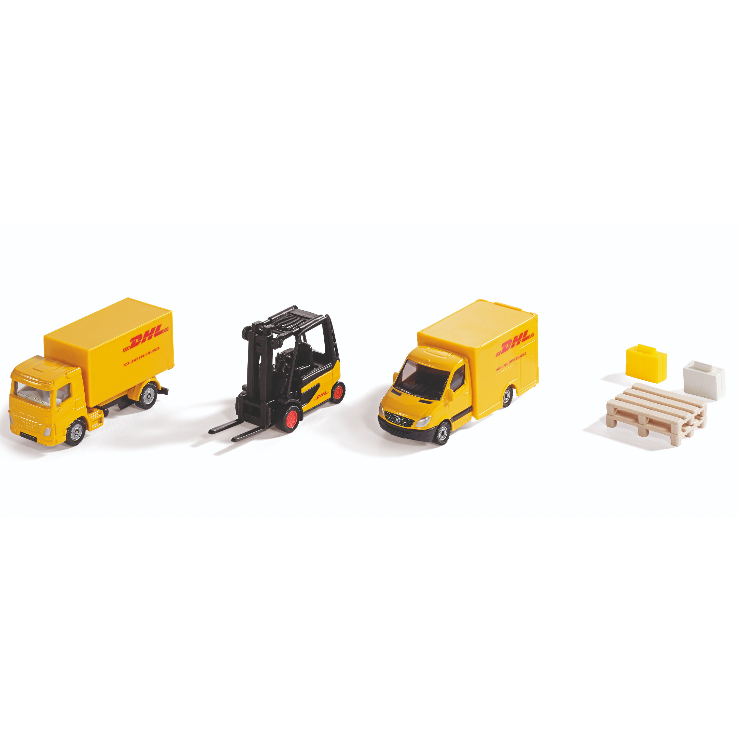 Work Vehicles siku toy car dhl logistics set