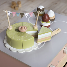 Play kitchens & toy kitchens micki cake stand with toy pastries