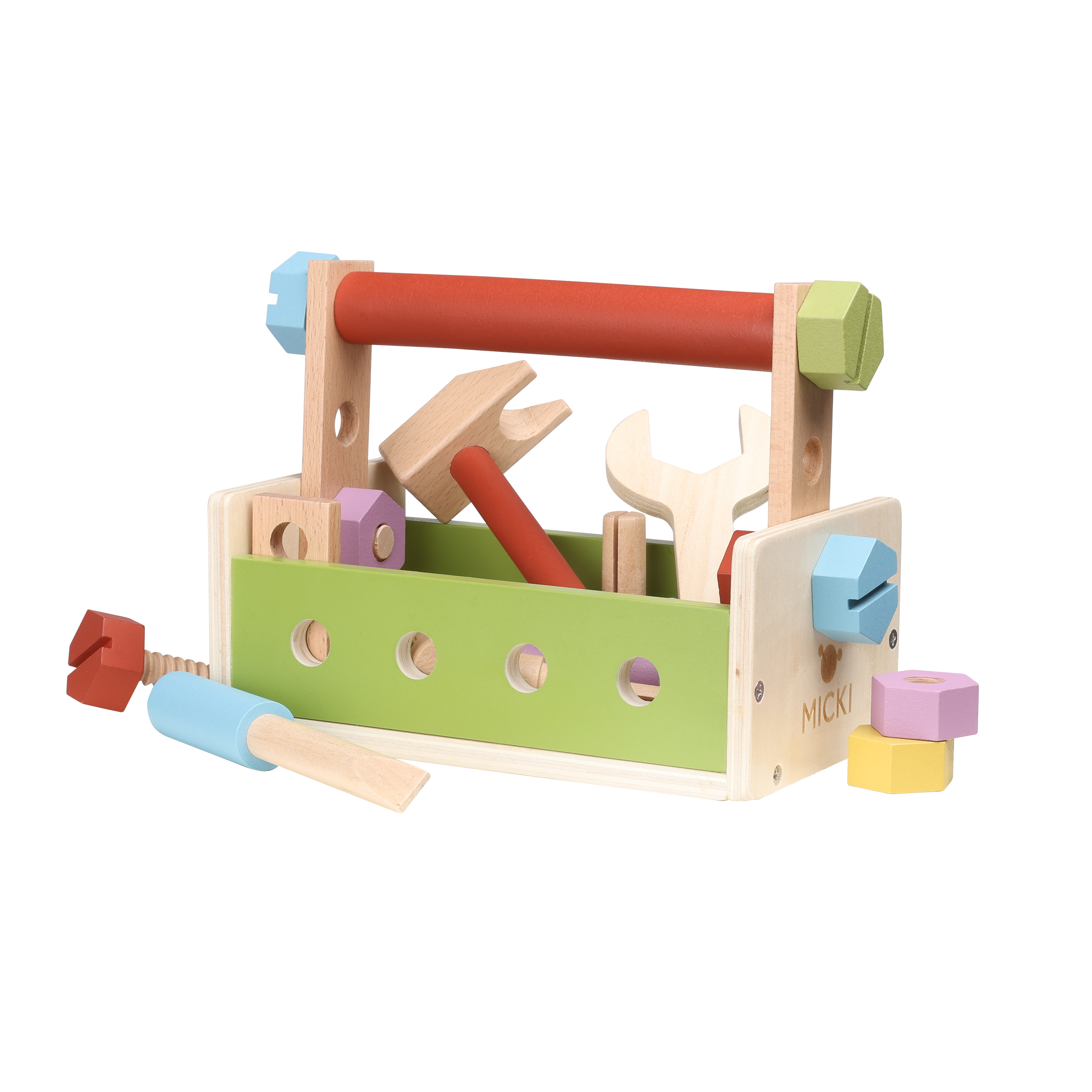 Construction toys micki tool box wooden