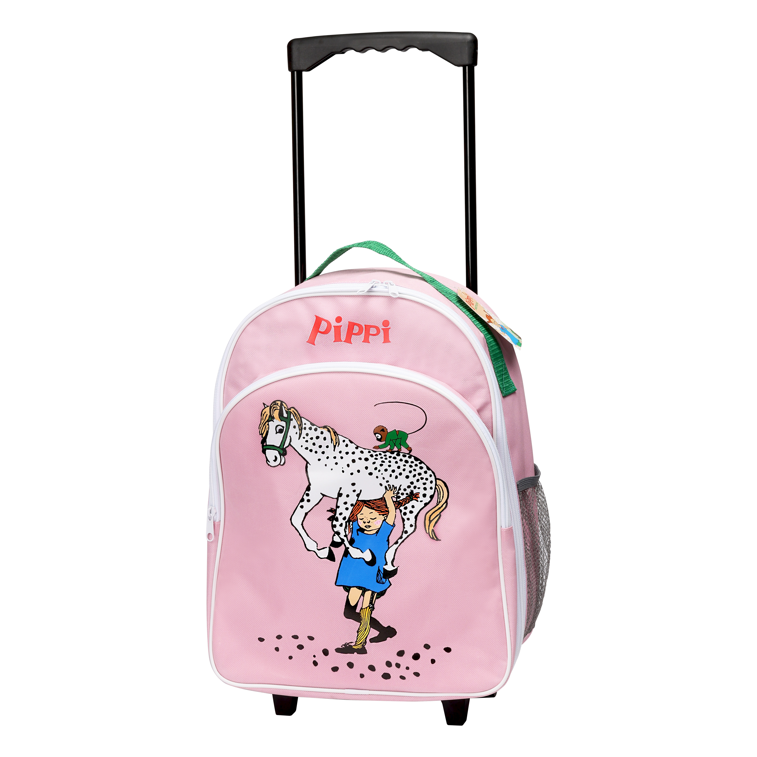 Pippi Longstocking peppi pitkätossu lasten laukku matkalaukku vaaleanpunainen